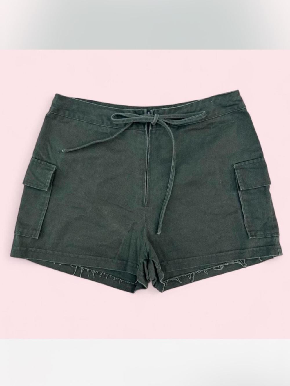 Vintage Forever 21 Green Cargo Shorts, Y2K Granola Streetwear Utility Outdoor